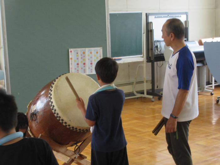 発寒北子ども盆おどり大会太鼓練習