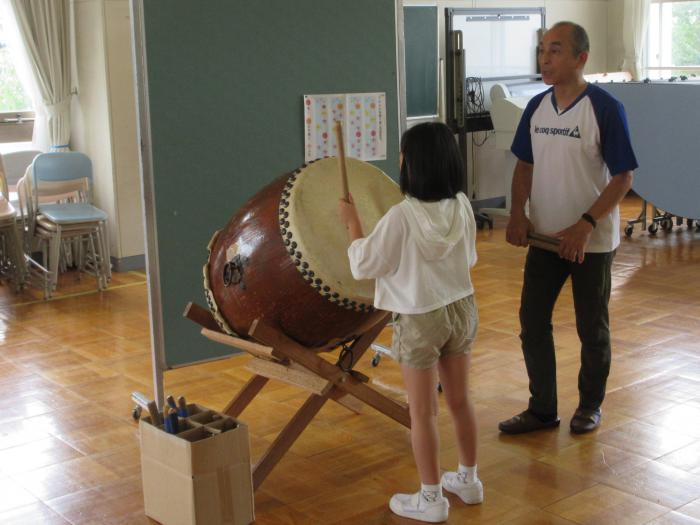 発寒北こども盆おどり大会太鼓練習3