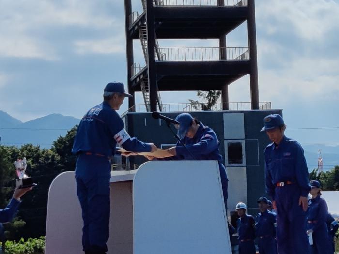 札幌市西消防団消防総合訓練大会発寒分団小隊訓練表彰