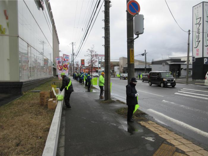 春の交通安全（発寒14条3丁目交差点2）