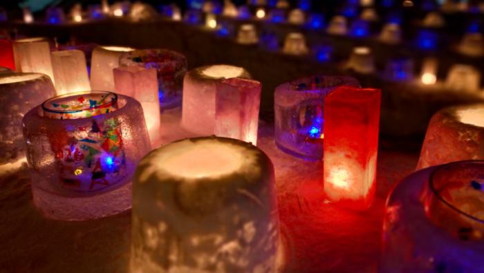 アイスキャンドルとスノーキャンドル