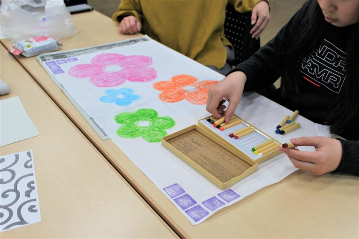 開催結果写真（こども・あーと・にしく～エコ×アート！キミだけの「魔法の布」“マイふろしき”をつくろう！～）