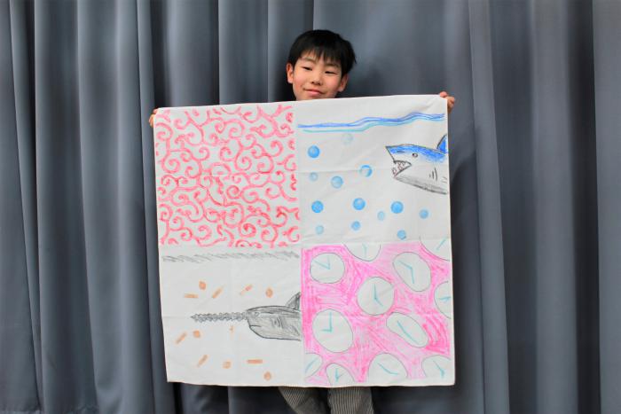 開催結果写真（こども・あーと・にしく～エコ×アート！キミだけの「魔法の布」“マイふろしき”をつくろう！～）