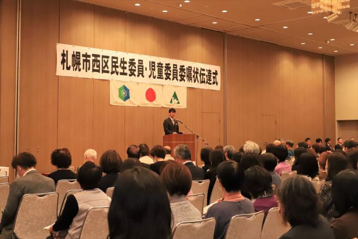 区長あいさつの様子