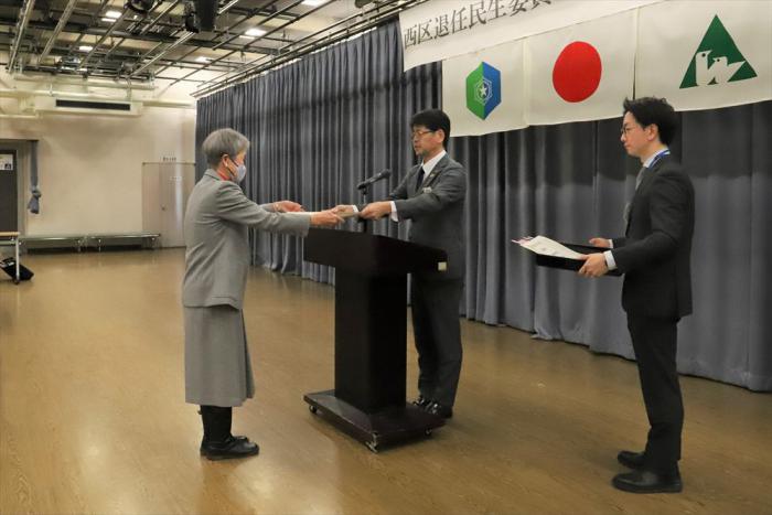 感謝状贈呈の様子