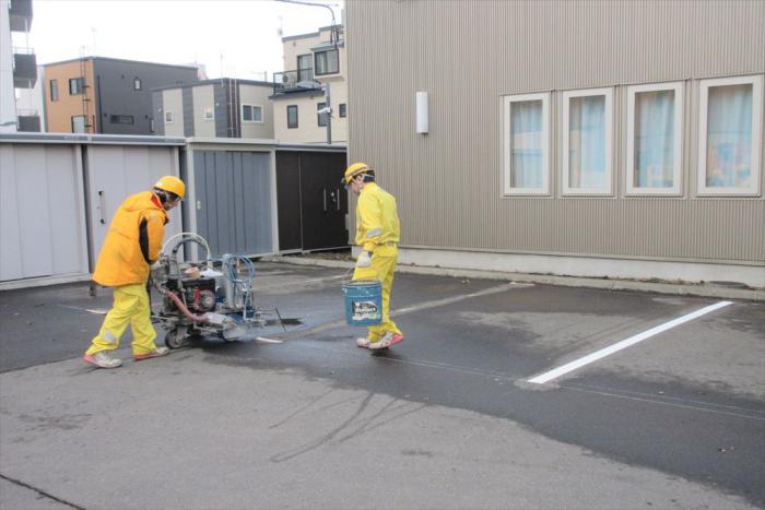 白線工事の様子2