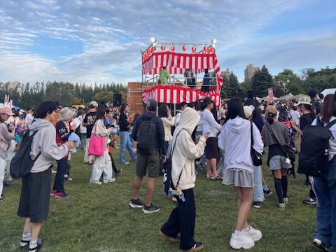 子ども盆踊りの様子