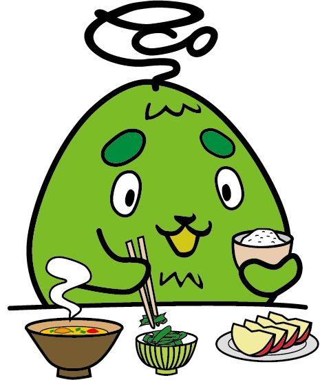 野菜・果物を食べるやまベェ