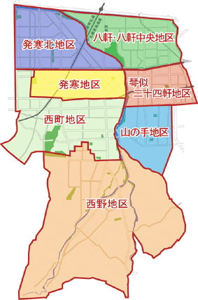 西区の地図
