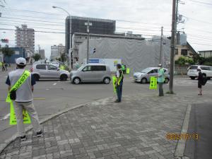 街頭啓発のようす