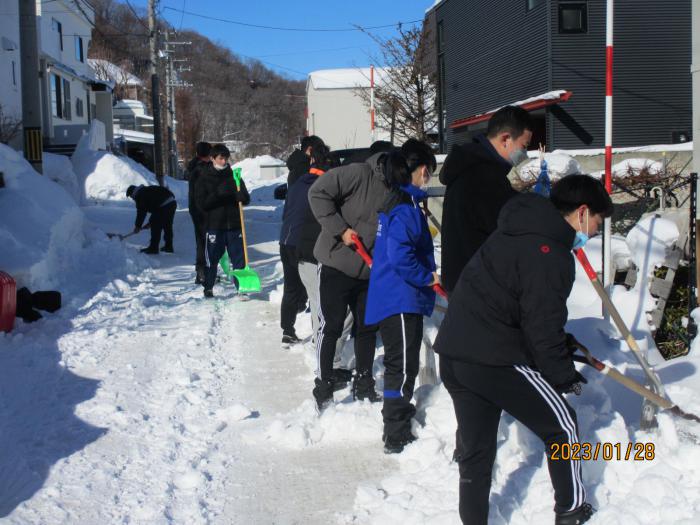 除雪作業のようす