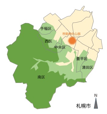 里山地域の位置図