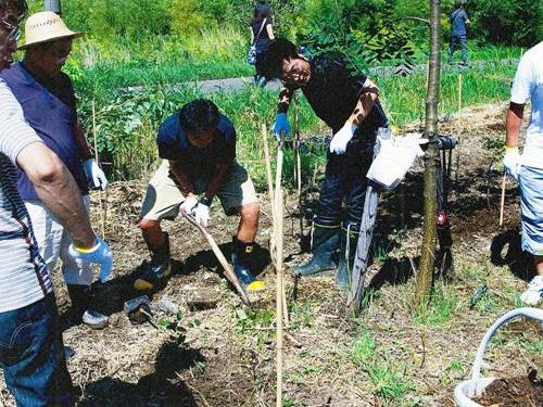 HBA：植樹の様子の写真