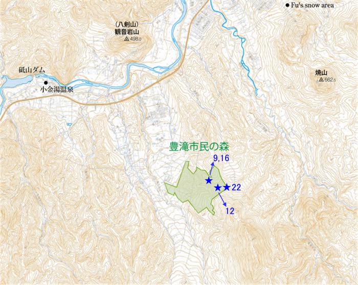 ヒグマ位置図