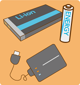 小型充電式電池・モバイルバッテリー