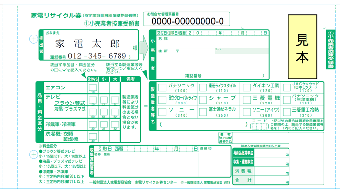 家電 リサイクル 券