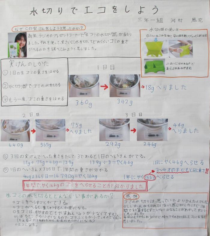 水切り器自由研究