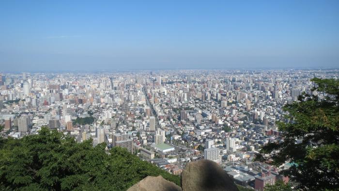 円山山頂から見る札幌市街