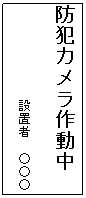 カメラ設置表示例