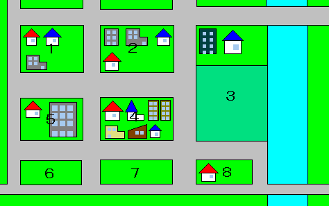 街区の付け方の地図