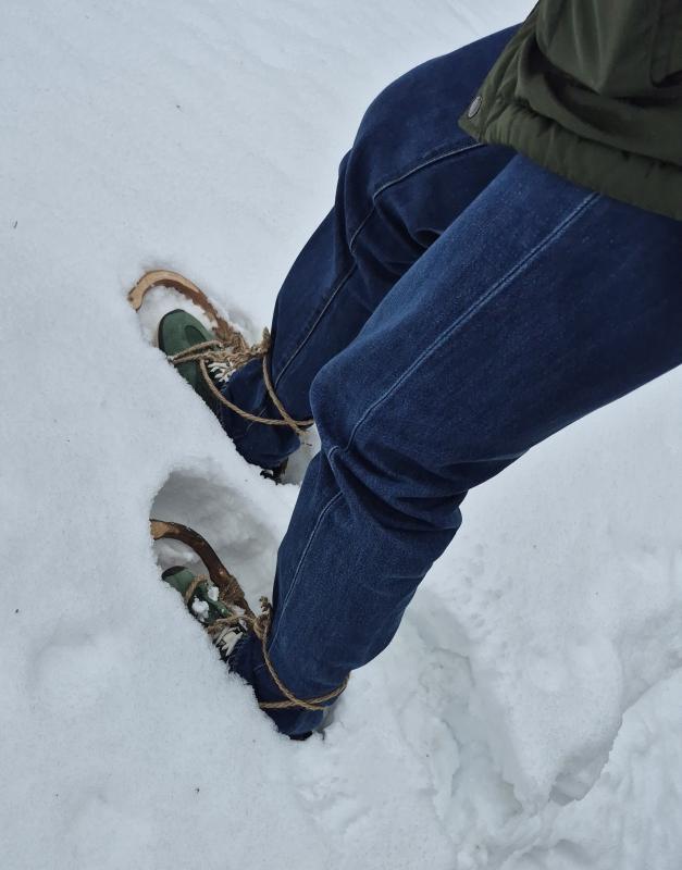 かんじきの試着体験