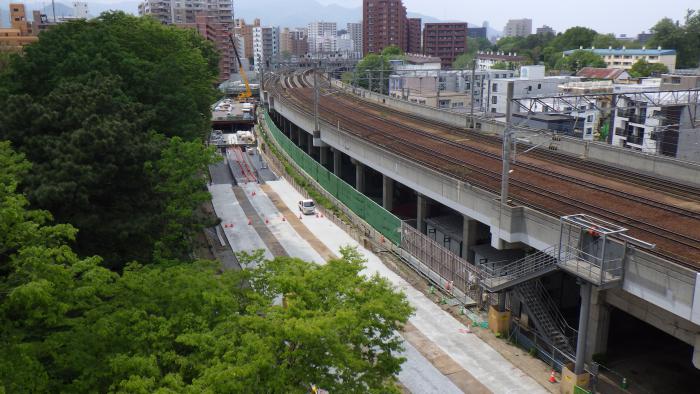 【桑園工区】桑園工区俯瞰(札幌方を望む)(令和8年(2026年)5月)