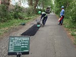 八紘学園の補修（秋津道路）