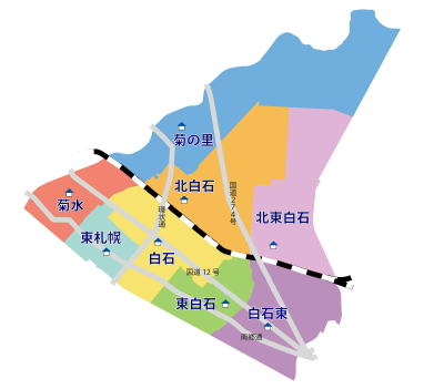 まちづくりセンター担当地区図