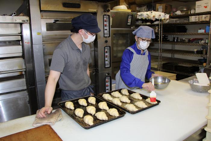 パン製造の様子