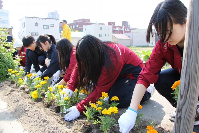 花植えの様子1