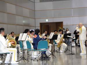 消防音楽隊ミニコンサートの様子