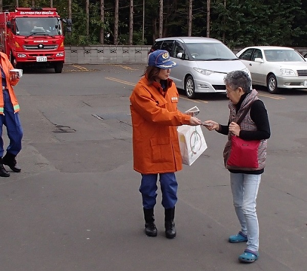 写真：火災予防啓発の様子