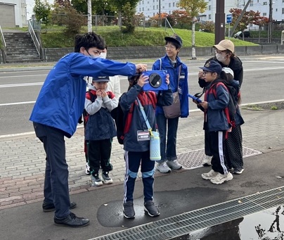 もみじ台BFC防災探検中