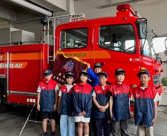 令和6年度厚別西少年消防クラブ入クラブ式集合写真