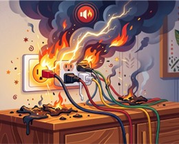電気火災のイメージ図