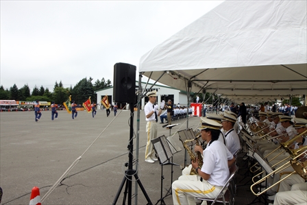 写真:令和元年北海道消防操法訓練大会での演奏の様子