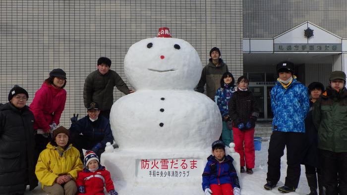 雪だるまを作りました