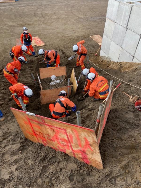 土砂災害対応訓練の写真