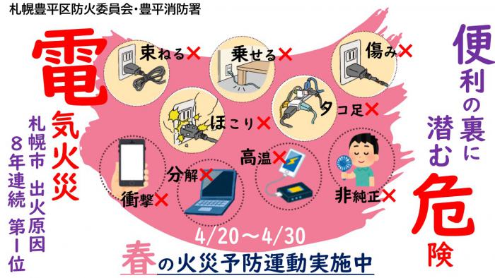 平岸ハイヤーのタクシーのヘッドレストへの防火広報紙（令和8年電気火災防止）