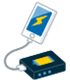 充電式電池で充電中