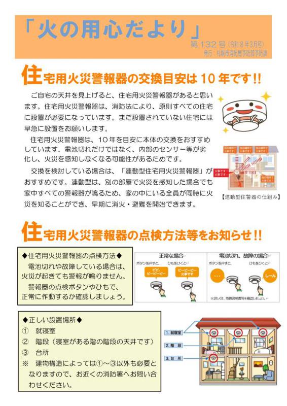 火の用心だより3月号