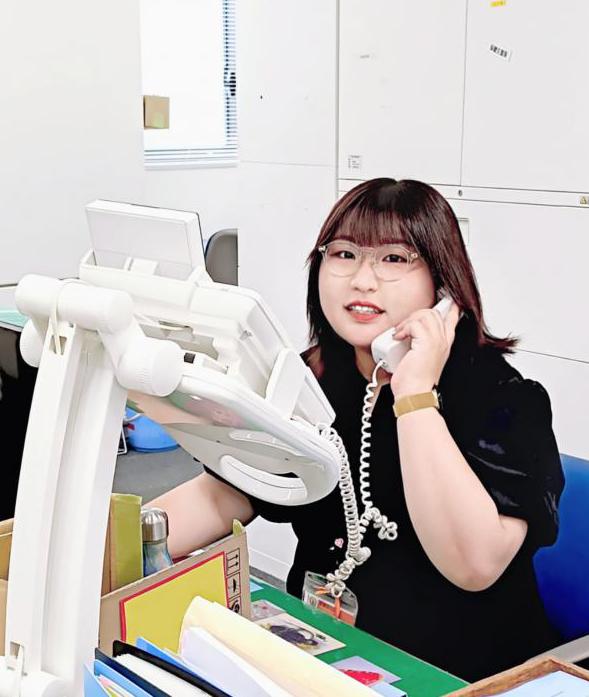 区役所で電話を受ける