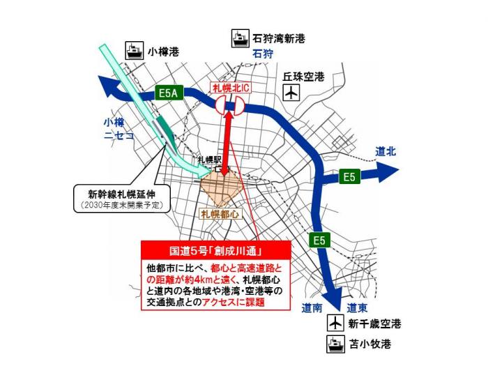 都心アクセス強化の検討区間