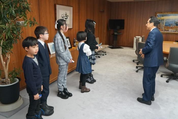 市長室見学