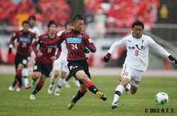 写真：北海道コンサドーレ札幌選手プレーの様子