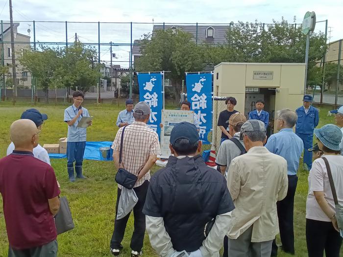 緊急貯水槽の現地説明会