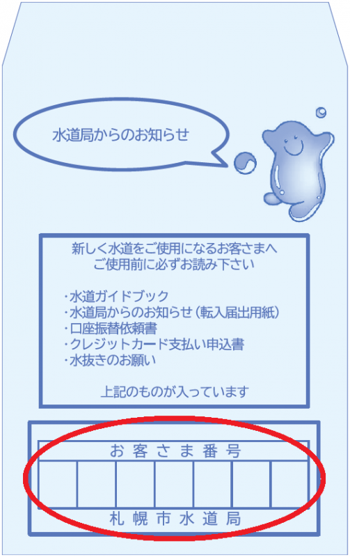 水道ガイドブック等の入っている袋