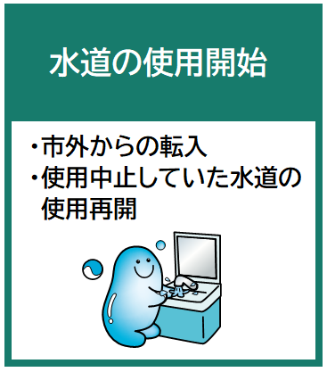 水道の使用開始のお申込み