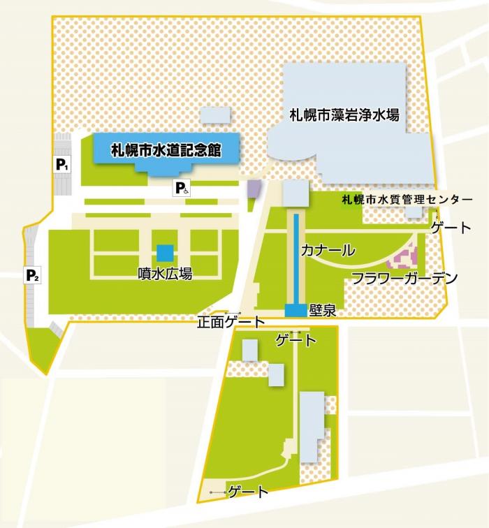 水道記念館位置図