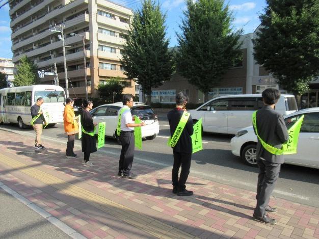 手稲区役所北側での啓発の様子